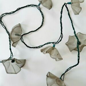 Vintage Christmas Tree String Lights Silver Mesh 2 Strands 20 Lights 180”